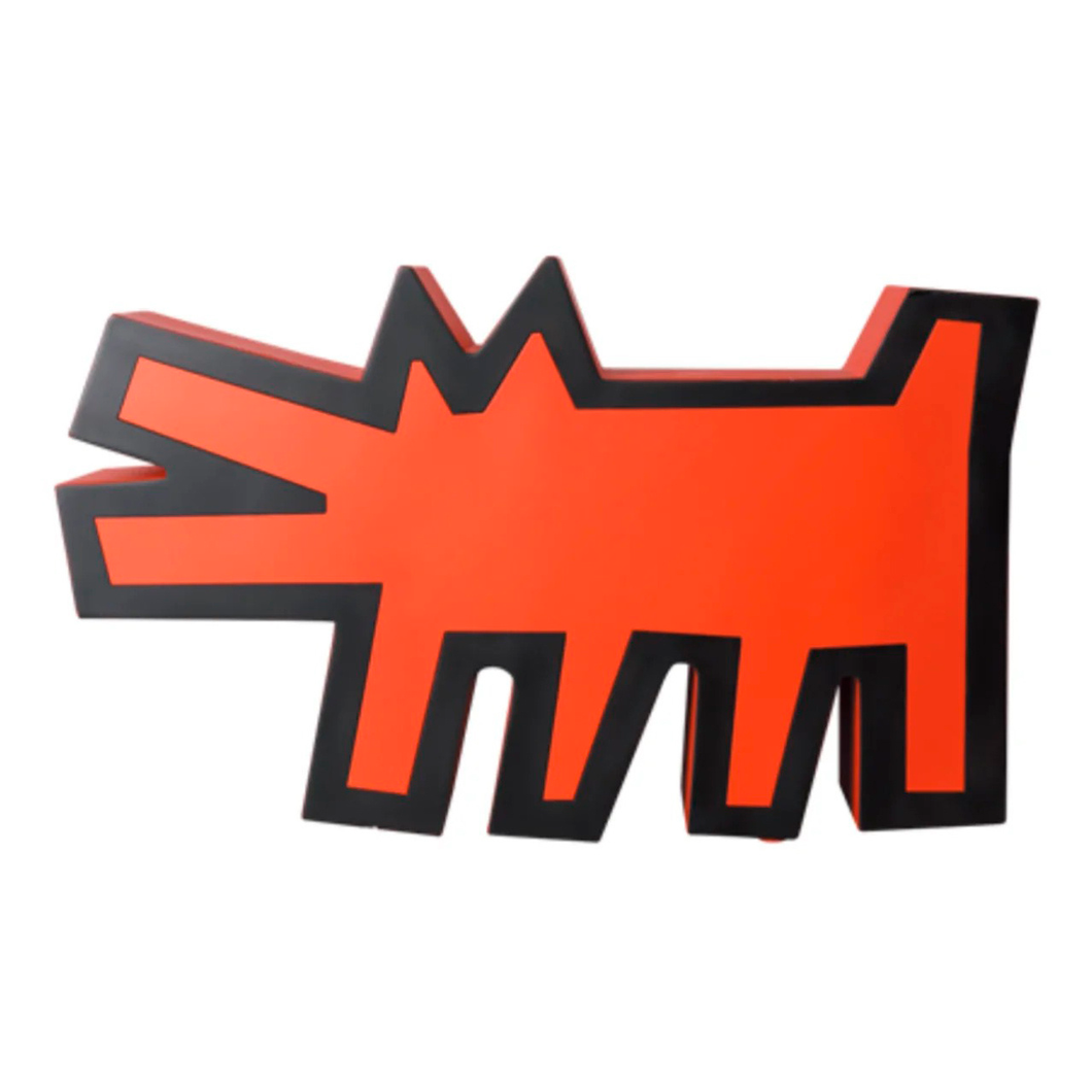 BARKING DOG STATUE RED - KEITH HARING / MEDICOM TOY EXCLUSIVE