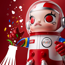Load image into Gallery viewer, MEGA SPACE MOLLY 400% TEAM COCA COLA / POPMART
