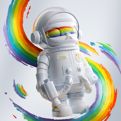 MEGA SPACE MOLLY 400% RAINBOW / POPMART