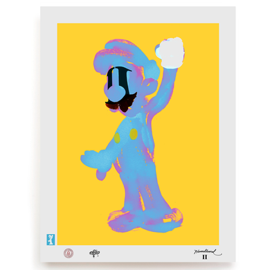 BLUNDLUND FINE ART PRINT - LUIGIO FF - TURQUOISE YELLOW / LIMITED EDITION OF 250