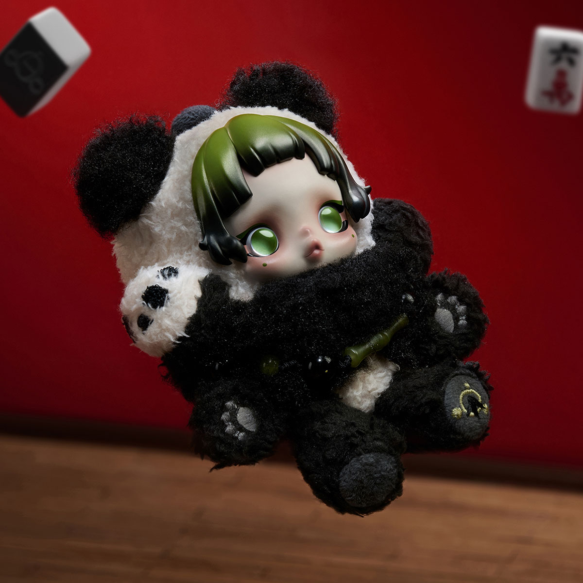 SKULLPANDA Lazy Panda Keychain – Limited Edition Plush & Vinyl Collectible
