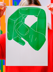 SEBASTIAN CURI   FINE ART PRINT - GOING TO THE TOP  / RISOGRAPH