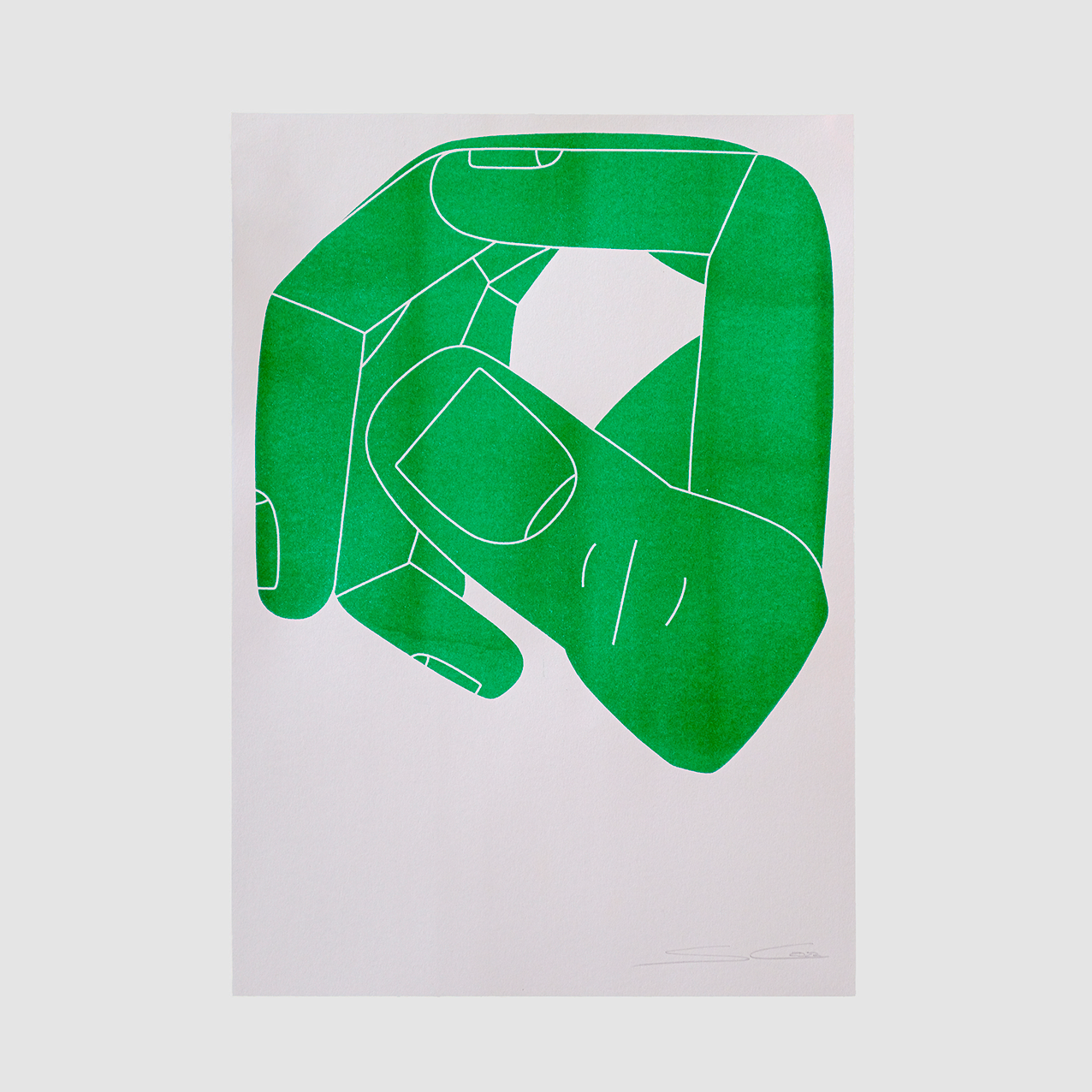 SEBASTIAN CURI   FINE ART PRINT - GOING TO THE TOP  / RISOGRAPH