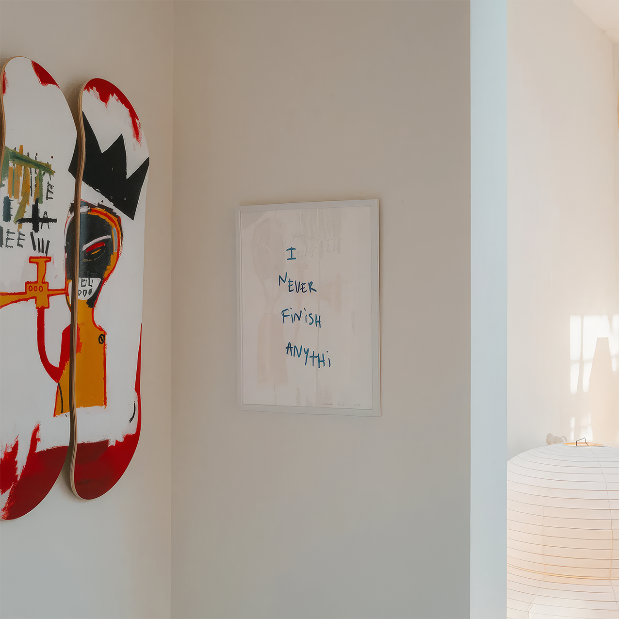 THOMAS LÉLU X THE SKATEROOM - I NEVER FINISH ANYTHI WHITE / FINE ART PRINT