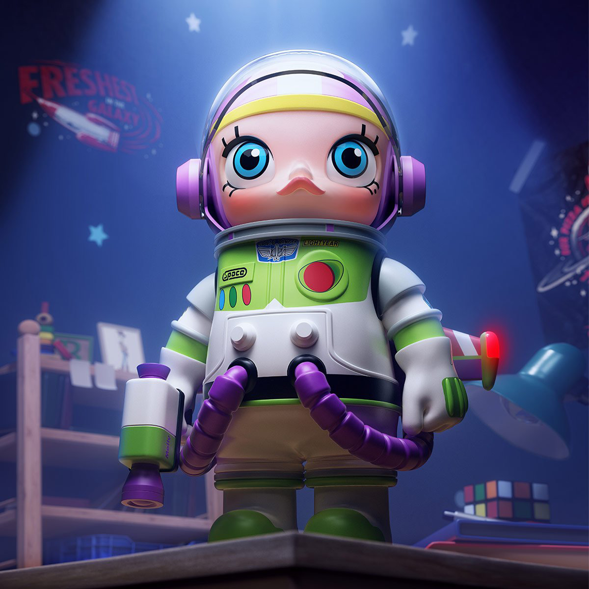 MEGA SPACE MOLLY 1000% - BUZZ LIGHTYEAR / POPMART