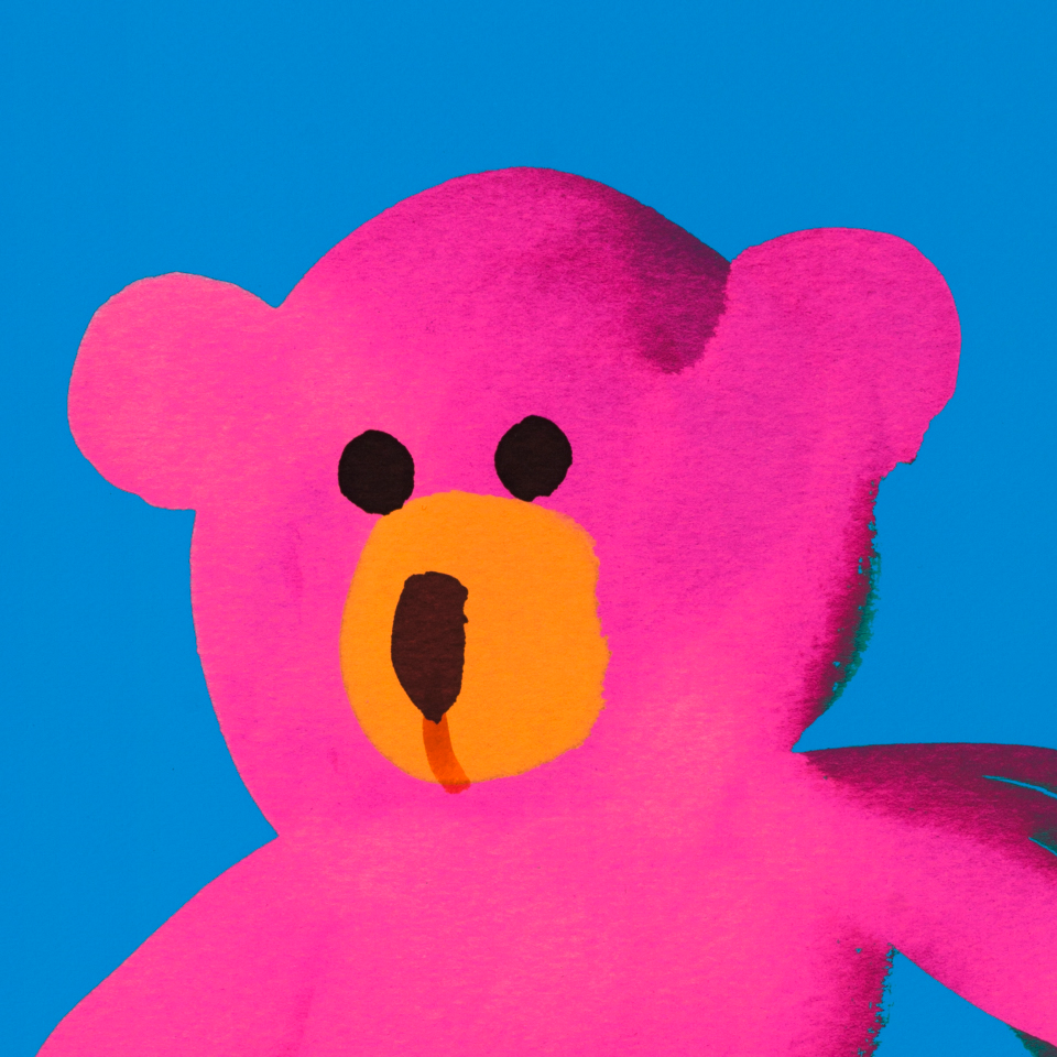 BLUNDLUND.CO.,LTD FINE ART PRINT - LOVE PINK BLUE / LIMITED EDITION OF 250