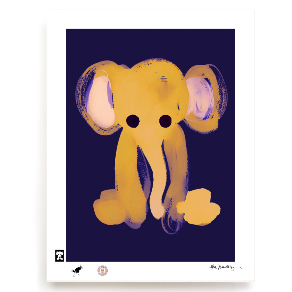 BLUNDLUND.CO.,LTD FINE ART PRINT - LUMUMBA MUSTARD INK / LIMITED EDITION OF 250