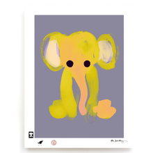 Load image into Gallery viewer, BLUNDLUND.CO.,LTD FINE ART PRINT - LUMUMBA YELLOW GREY / LIMITED EDITION OF 250
