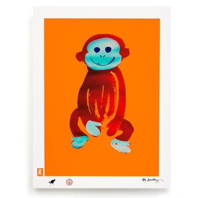 BLUNDLUND.CO.,LTD FINE ART PRINT - JUSTUS ORANGE RED / LIMITED EDITION OF 250