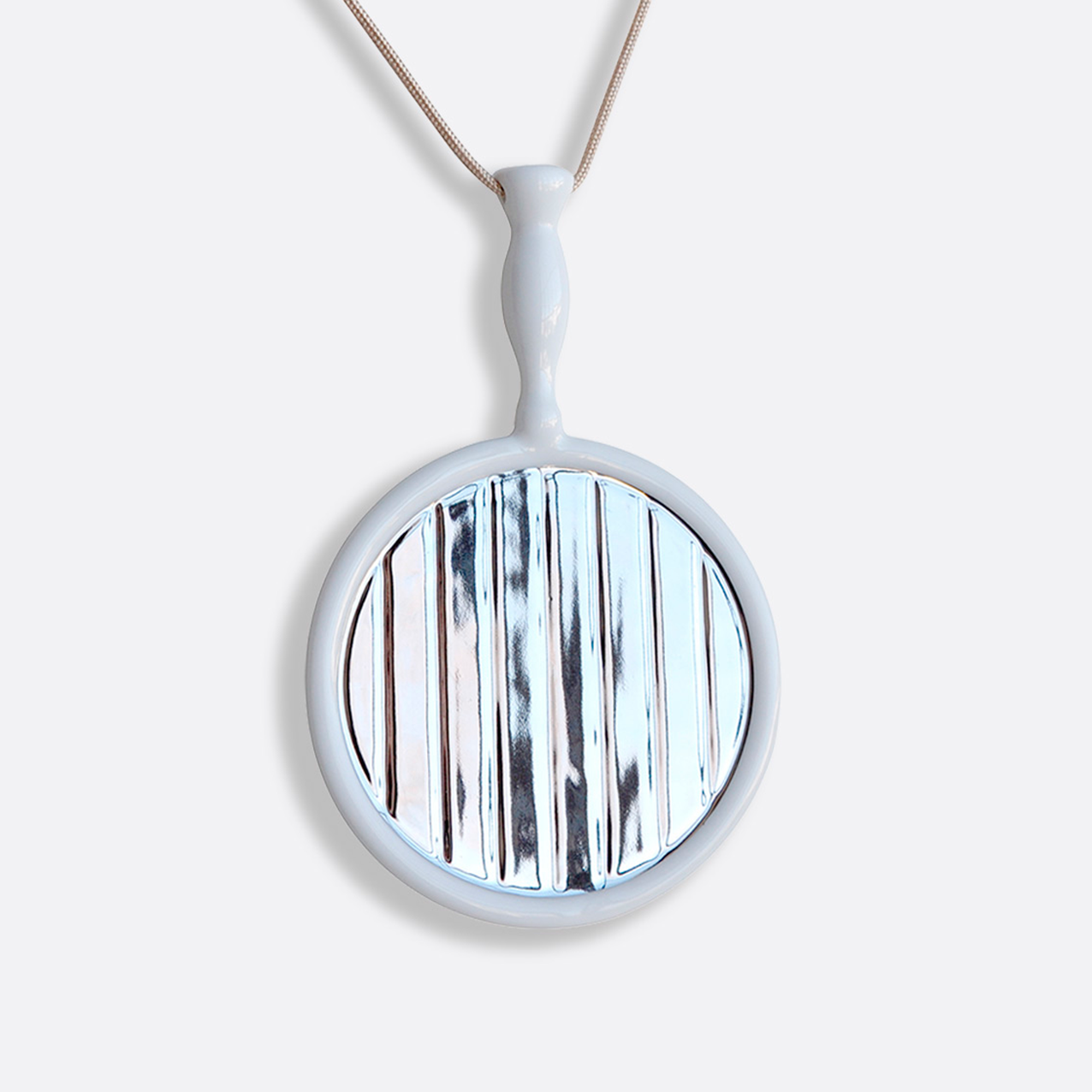 JULIO LE PARC - MIROIR WHITE PENDANT  /  BERNARDAUD