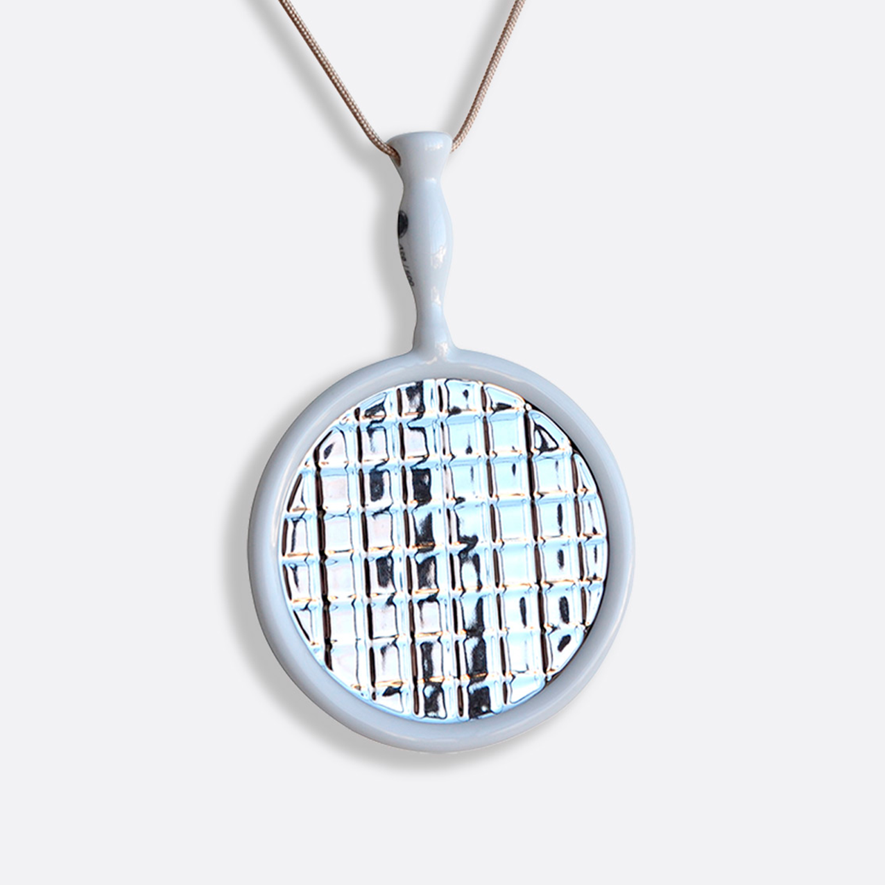 JULIO LE PARC - MIROIR WHITE PENDANT  /  BERNARDAUD