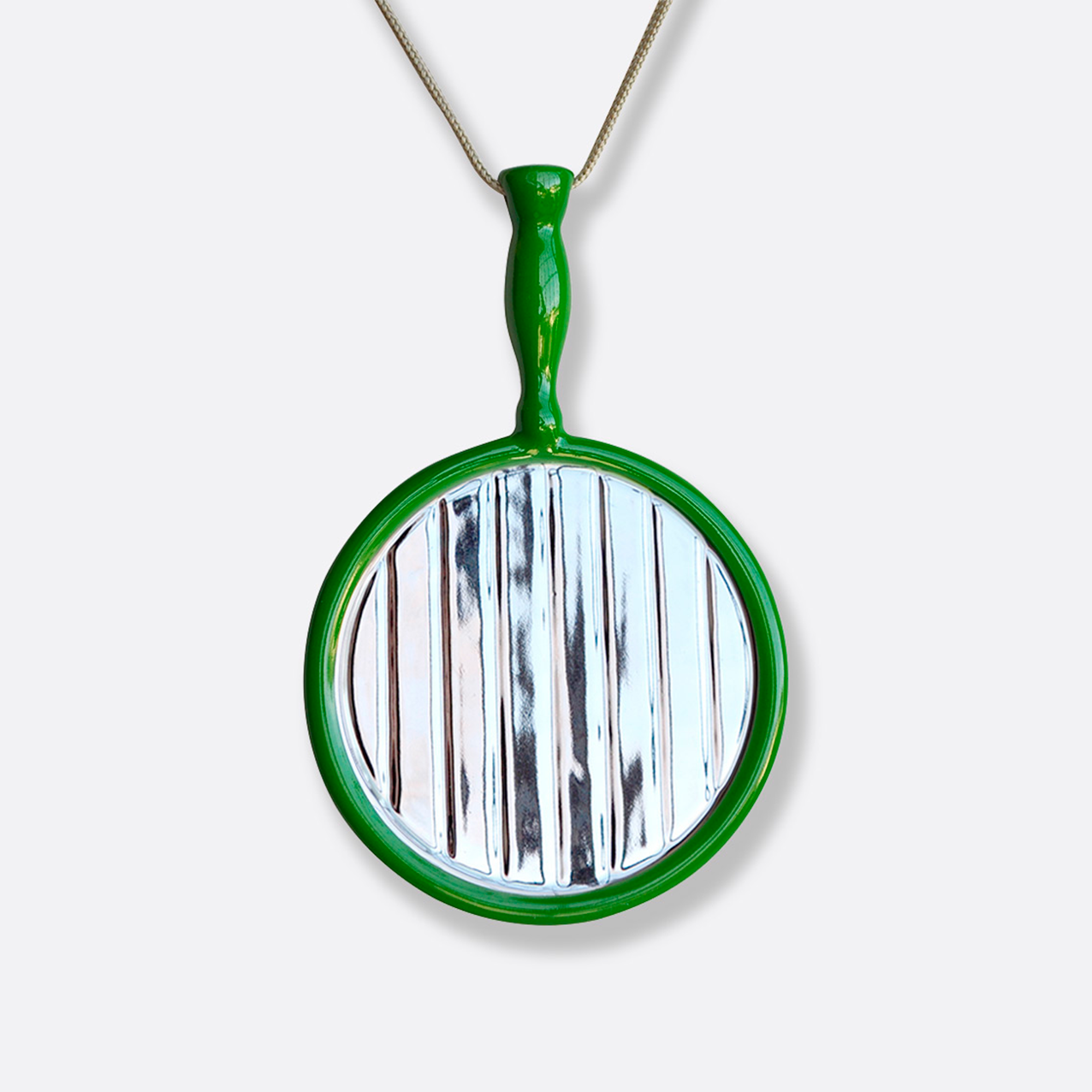 JULIO LE PARC - MIROIR GREEN PENDANT  /  BERNARDAUD