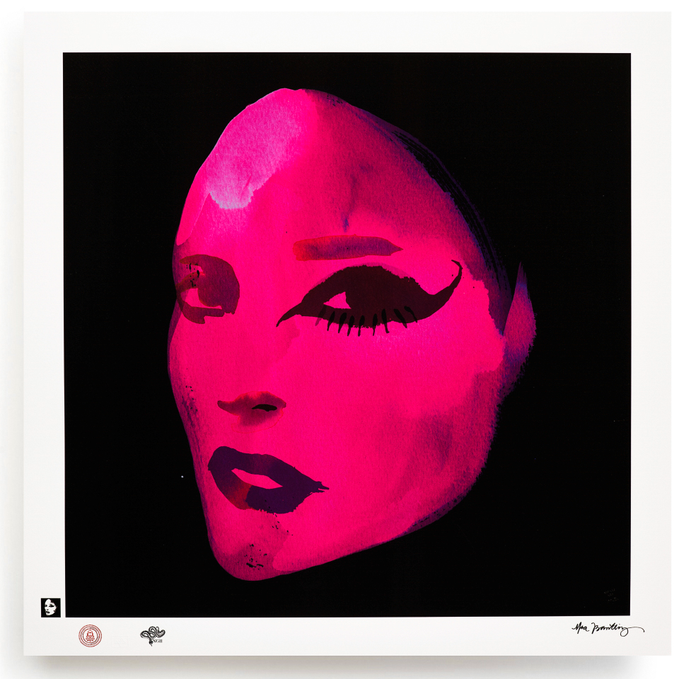 BLUNDLUND FINE ART PRINT / IN THE GUTTER - EILEEN PINK & BLACK / LIMITED EDITION OF 250
