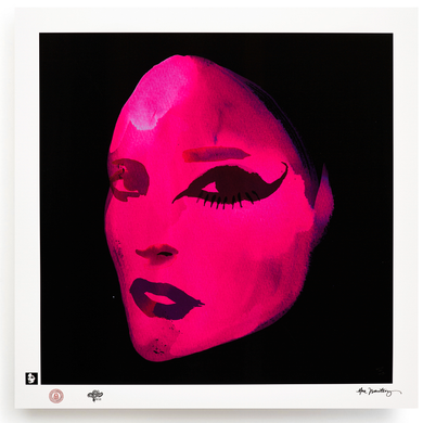 BLUNDLUND FINE ART PRINT / IN THE GUTTER - EILEEN PINK & BLACK / LIMITED EDITION OF 250