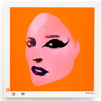 BLUNDLUND FINE ART PRINT / IN THE GUTTER - EILEEN PINK & ORANGE / LIMITED EDITION OF 250