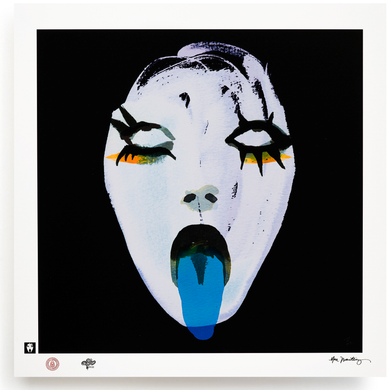 BLUNDLUND FINE ART PRINT / IN THE GUTTER - LEILA WHITE, BLUE & BLACK / LIMITED EDITION OF 250