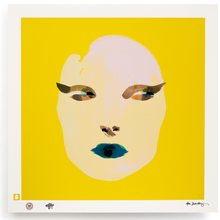 Load image into Gallery viewer, BLUNDLUND FINE ART PRINT / IN THE GUTTER - SIBYLLA WHITE &amp; YELLOW / LIMITED EDITION OF 250
