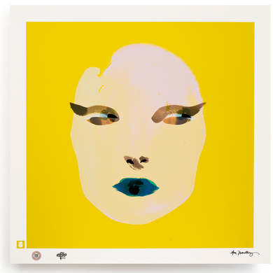 BLUNDLUND FINE ART PRINT / IN THE GUTTER - SIBYLLA WHITE & YELLOW / LIMITED EDITION OF 250
