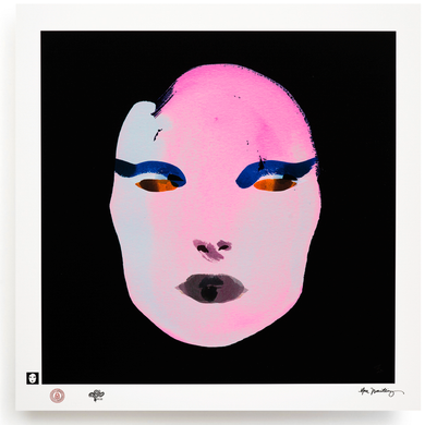 BLUNDLUND FINE ART PRINT / IN THE GUTTER - SIBYLLA PINK & BLACK / LIMITED EDITION OF 250