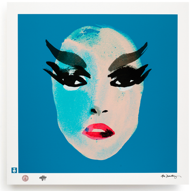 BLUNDLUND FINE ART PRINT / IN THE GUTTER - PATTI BEIGE & TURQUOISE / LIMITED EDITION OF 250