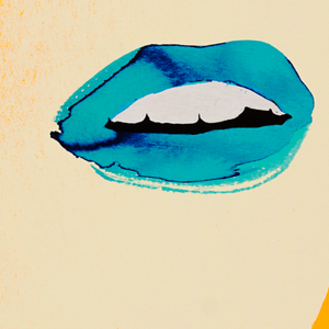 BLUNDLUND FINE ART PRINT / IN THE GUTTER - NICO WHITE & YELLOW / LIMITED EDITION OF 250