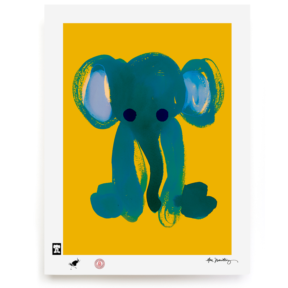 BLUNDLUND.CO.,LTD FINE ART PRINT - LUMUMBA BLUE YELLOW / LIMITED EDITION OF 250