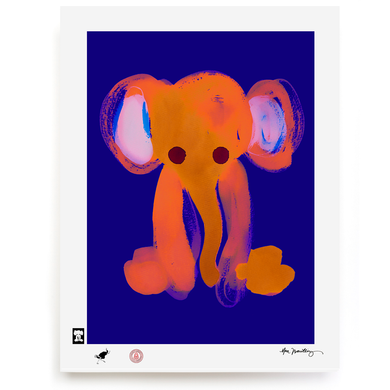 BLUNDLUND.CO.,LTD FINE ART PRINT - LUMUMBA ORANGE LILAC / LIMITED EDITION OF 250