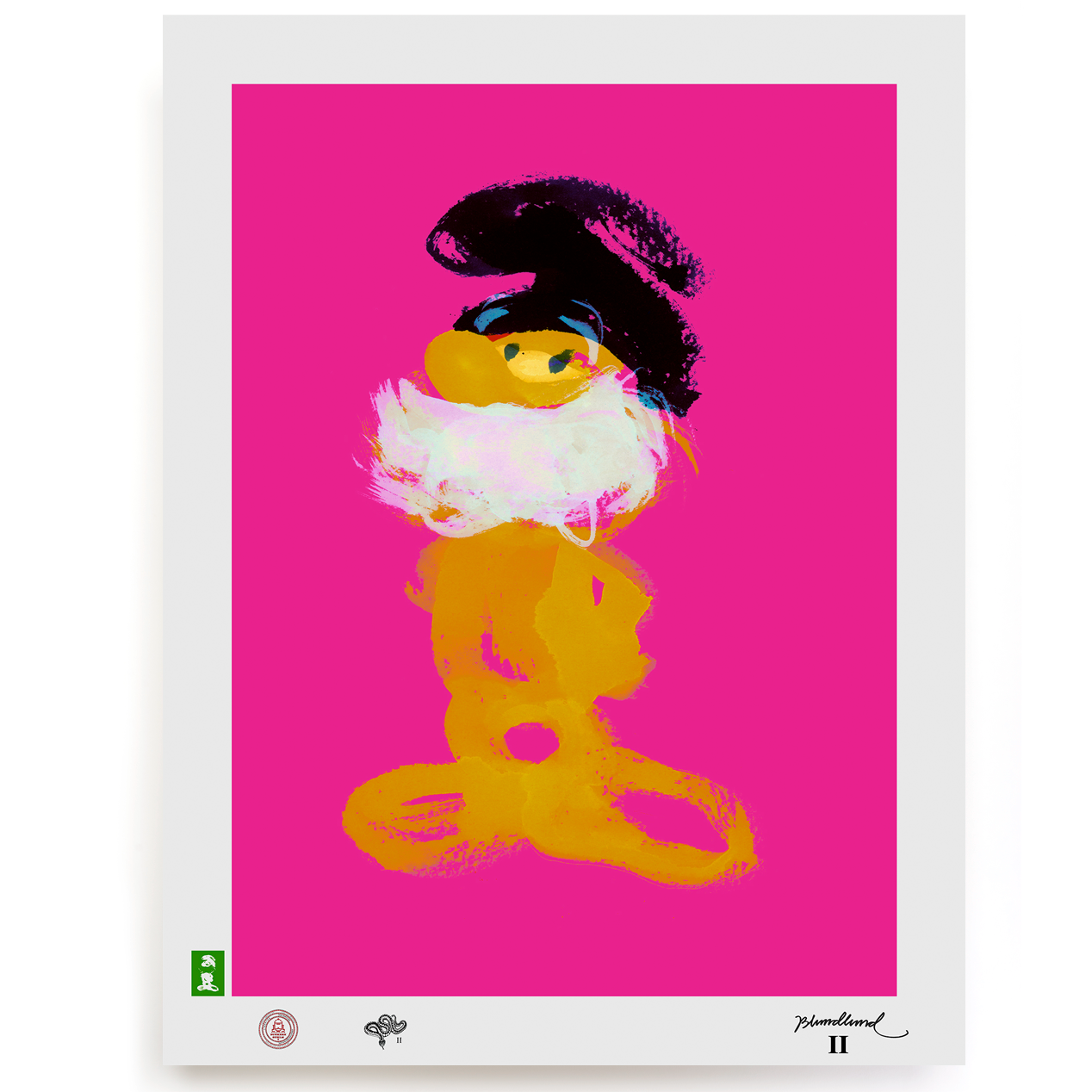 BLUNDLUND.CO.,LTD FINE ART PRINT - OK YELLOW PINK / LIMITED EDITION OF 250