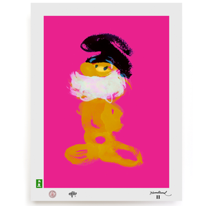 BLUNDLUND.CO.,LTD FINE ART PRINT - OK YELLOW PINK / LIMITED EDITION OF 250