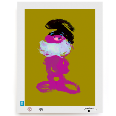 BLUNDLUND.CO.,LTD FINE ART PRINT - OK PINK MUSTARD / LIMITED EDITION OF 250