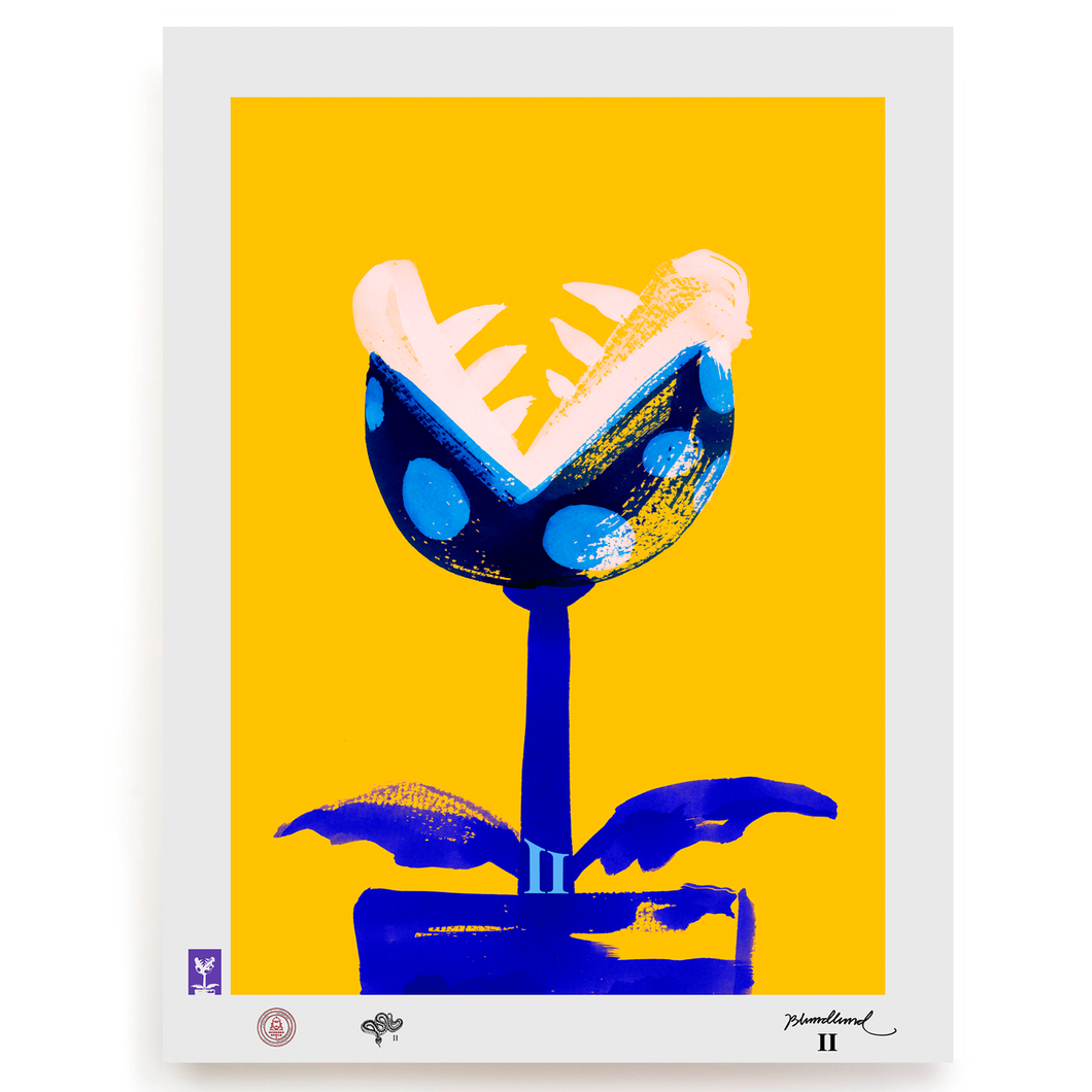 BLUNDLUND.CO.,LTD FINE ART PRINT - SWEEET BLUE YELLOW  / LIMITED EDITION OF 250