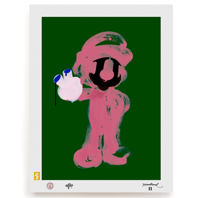 BLUNDLUND.CO.,LTD FINE ART PRINT - MARIO II PINK GREEN / LIMITED EDITION OF 250