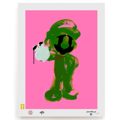 BLUNDLUND.CO.,LTD FINE ART PRINT - MARIO II GREEN PINK / LIMITED EDITION OF 250