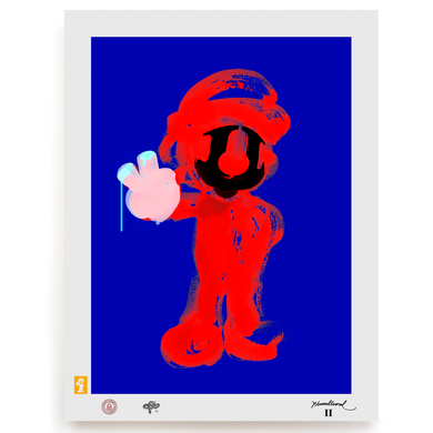 BLUNDLUND.CO.,LTD FINE ART PRINT - MARIO II RED BLUE / LIMITED EDITION OF 250