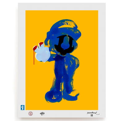 BLUNDLUND.CO.,LTD FINE ART PRINT - MARIO II BLUE YELLOW / LIMITED EDITION OF 250