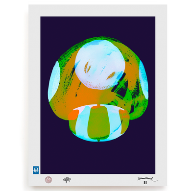 BLUNDLUND.CO.,LTD FINE ART PRINT - NIJCE GREEN DARK LILAC / LIMITED EDITION OF 250