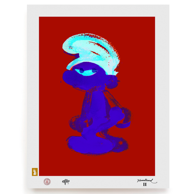 BLUNDLUND.CO.,LTD FINE ART PRINT - GRRR BLUE RED / LIMITED EDITION OF 250