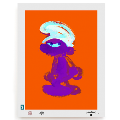 BLUNDLUND.CO.,LTD FINE ART PRINT - GRRR LILAC ORANGE / LIMITED EDITION OF 250