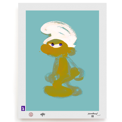 BLUNDLUND.CO.,LTD FINE ART PRINT - GRRR TURQUOSIE OCHRE / LIMITED EDITION OF 250