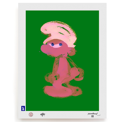 BLUNDLUND.CO.,LTD FINE ART PRINT - GRRR PINK GREEN / LIMITED EDITION OF 250