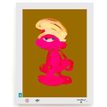 BLUNDLUND FINE ART PRINT - GRRR RED MUSTARD / LIMITED EDITION OF 250