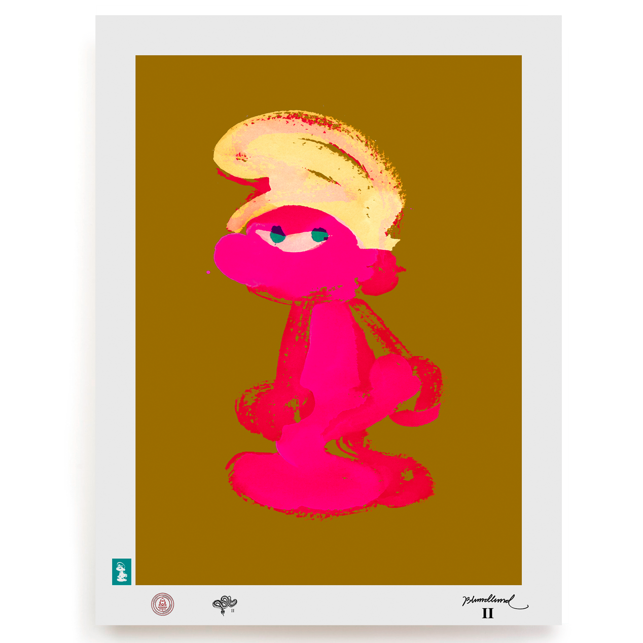 BLUNDLUND.CO.,LTD FINE ART PRINT - GRRR RED MUSTARD / LIMITED EDITION OF 250