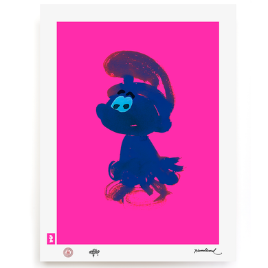 BLUNDLUND.CO.,LTD FINE ART PRINT - UHU PINK BLUE / LIMITED EDITION OF 250