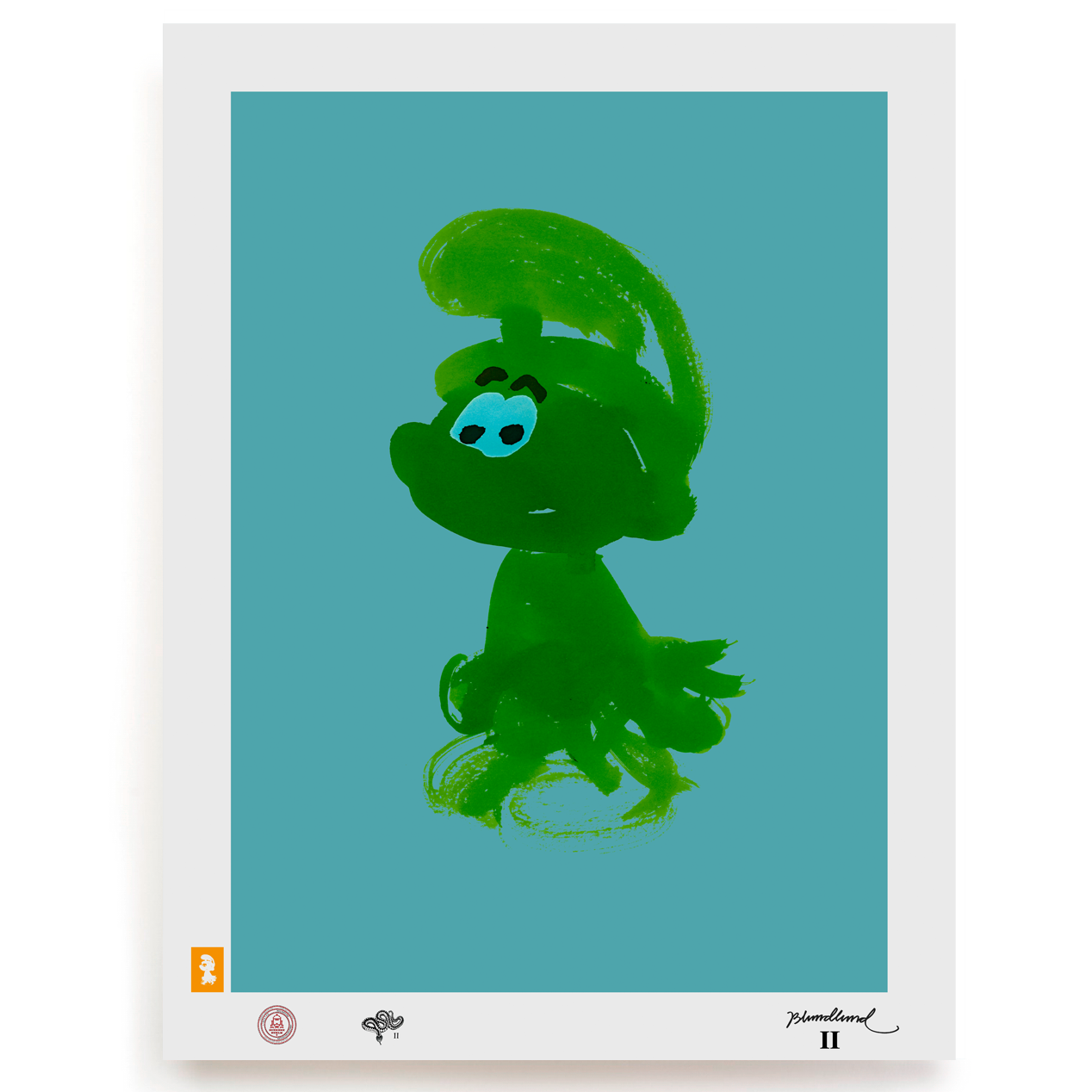 BLUNDLUND.CO.,LTD FINE ART PRINT - UHU GREEN TURQUOISE / LIMITED EDITION OF 250