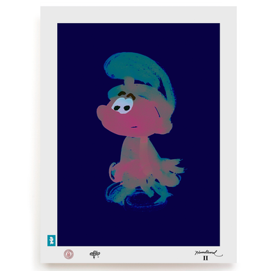 BLUNDLUND.CO.,LTD FINE ART PRINT - UHU RED BLUE / LIMITED EDITION OF 250