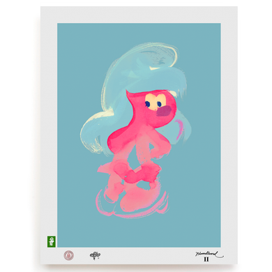 BLUNDLUND.CO.,LTD FINE ART PRINT - YEAH PINK LIGHT-BLUE / LIMITED EDITION OF 250