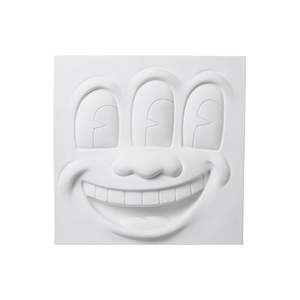 THREE EYED SMILING FACE STATUE WHITE - KEITH HARING / MEDICOM TOY