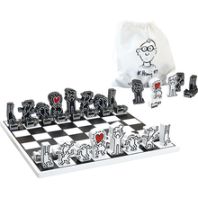 Load image into Gallery viewer, KEITH HARING / WODDEN CHESS SET
