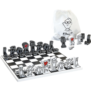 KEITH HARING / WODDEN CHESS SET