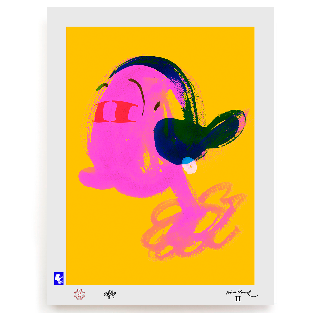 BLUNDLUND.CO.,LTD FINE ART PRINT - WEIL PINK YELLOW / LIMITED EDITION OF 250